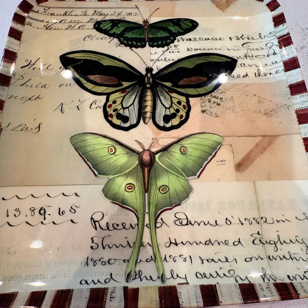 John Derian for Target Melamine Square Butterfly Print Decorative Tray - Picture 4 of 5
